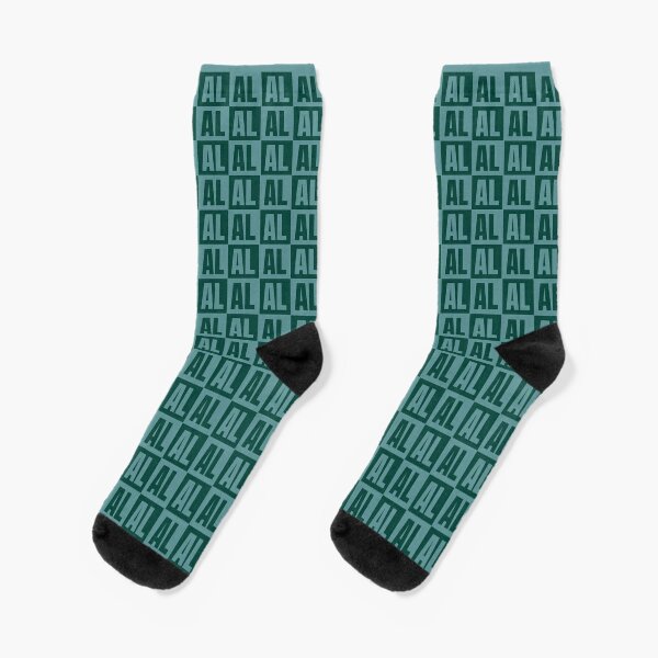 A pair of AL Monogramed socks