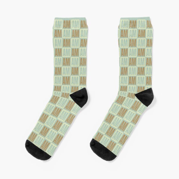 A pair of AM Monogram socks