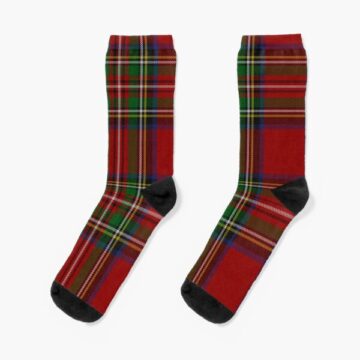 A pair of Royal Steward Red Tartan Socks