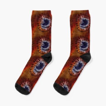 a pair of brown tie dye socks