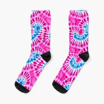 A pair of Pink Tie Dye Socks