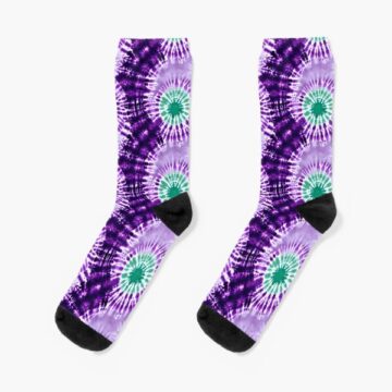 A pair of Purple Tie Dye Socks