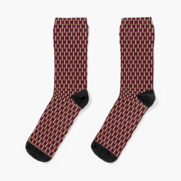 A pair of Burgundy Harmonica Socks