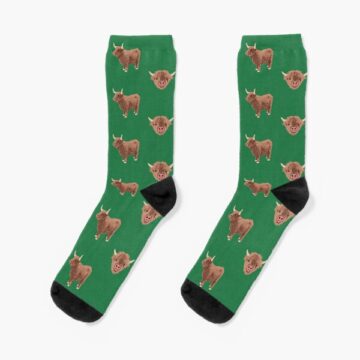 A pair of Men's Cow Socks