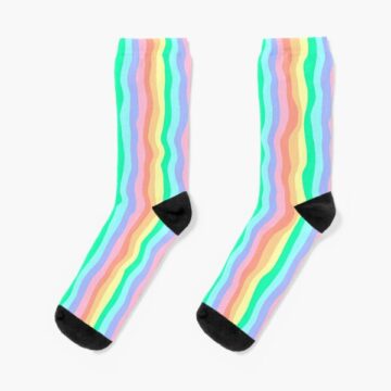 A pair of Mens Rainbow Dress Socks