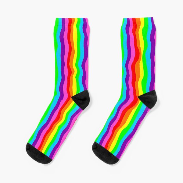 A pair of Mens Rainbow Socks