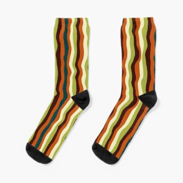 A pair of Mens Retro Striped Socks