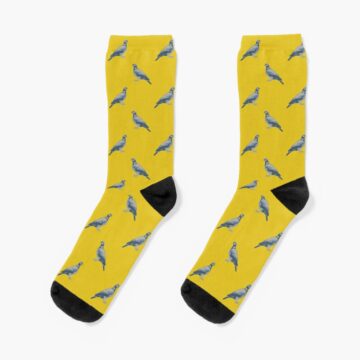 Mustard Wood Pigeon Socks