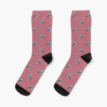 Pink Wood Pigeon Socks