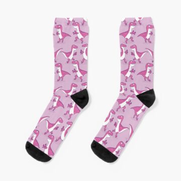 Pink Dino Socks