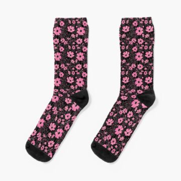 Pink Floral Socks