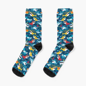 Retro Shark Socks