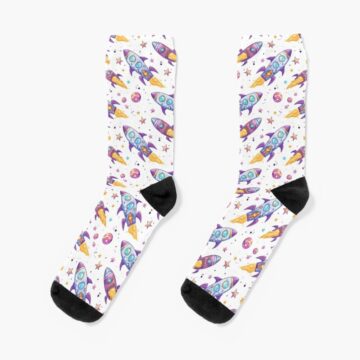 Rocket Ship Socks