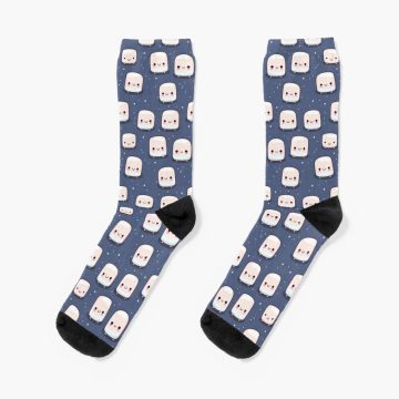 Blue Marshmallow Socks