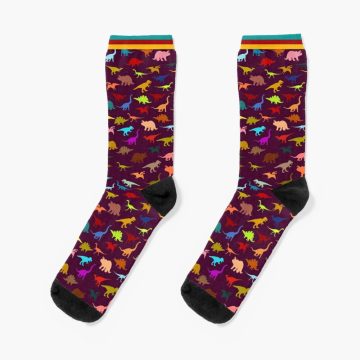 Autumnal Dinosaur Socks